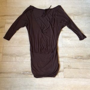 Ya Los Angeles Lo Back Long Sleeve Dress Brown